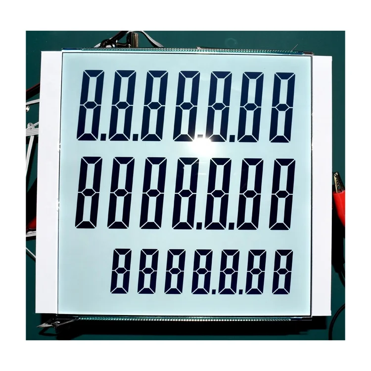 Custom 21 22 23 Digit Big Large Size Transparent 7 Segment LCD Screen Fuel Price Display Fuel Dispenser Display Board