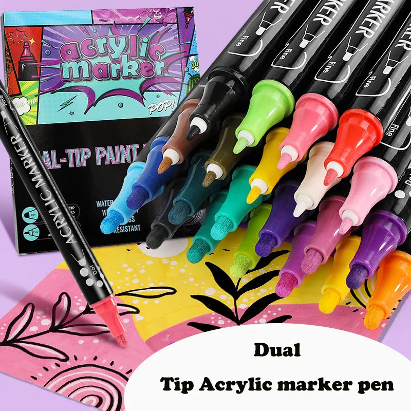 XinyiArt 36 цветов акриловые ручки с двойным наконечником