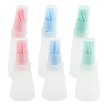 Hot Product Fashion Creative Silicone Oil Bottle Brush Barbecue Oil Brush Kitchen Gadget Barbecue Seasoning Brush