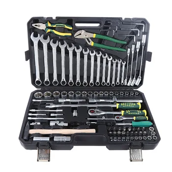 Combination 92 piece home hardware kit machinery maintenance auto repair tool set