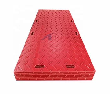 Heavy-Duty Durable Red UHMWPE 4*8 ft Ground Mats Reclyclable for Construction Sites