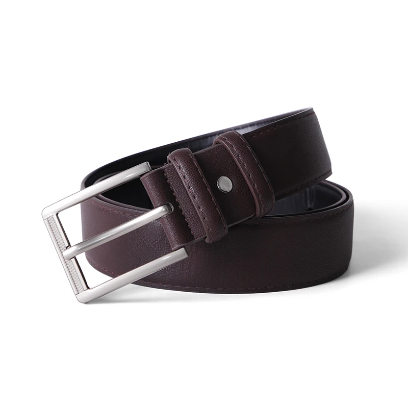 Custom PU Business Classic Belt for Men High Quality with Alloy Pin Buckle