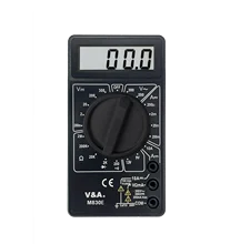 M830E Mini Pocket Size Digital Battery Tester 1.5V/ 9V Voltmeter Ammeter Multimeter with LCD Display