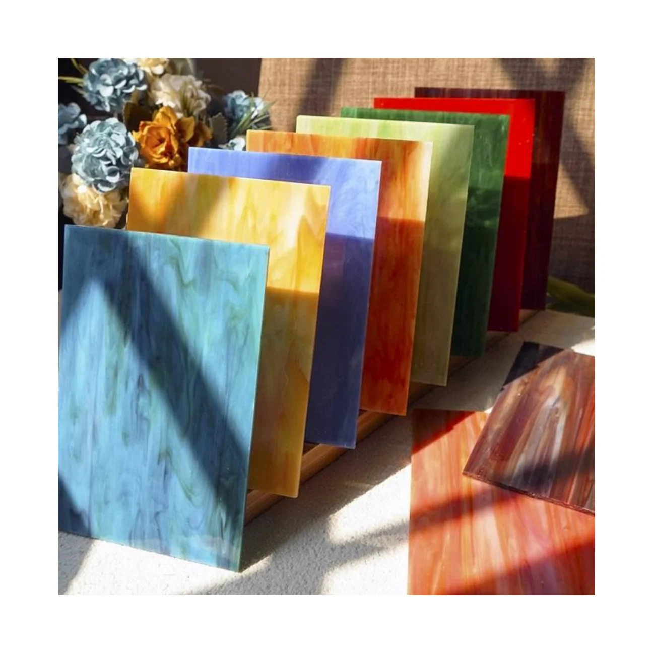 Stained Glass Bevel Clusters Suncatchers Window Hanging Mosaics Tiles