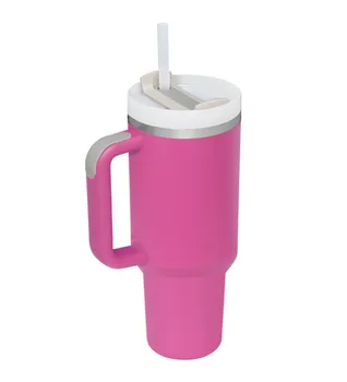 H2.0 40 oz Stainless Steel Vacuum Insulated Tumbler Mugwith Lid and Straw for Water Iced Tea or Coffee Car Hold Cup Tumbler Mug