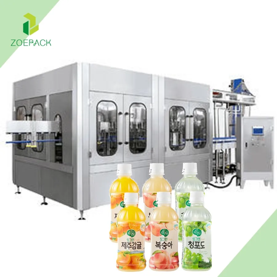 Automatic Bottle PET Bottle Fruit Orange Apple Mango Juice 3 in 1 Washing Filling Capping Machine