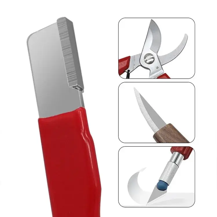 1 Pcs Knife Sharpener Scissors Quick Grinding Scraper Portable Metal Cutting Tool Scissor Pruner Axe Hand Sharpener Trimmer