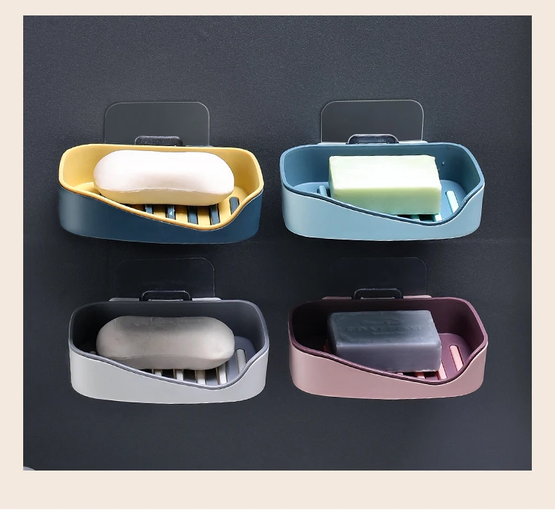 Dish Eco Friendly Bathroom Soap Box Paste Packaging Travel Double-drain Strong and Seamless Plastic Opp Bag Clean Place 30 Pcs factory