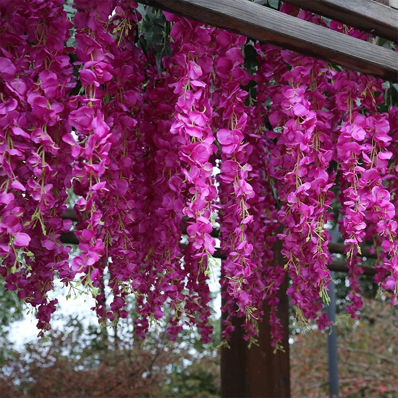 Seven-Color Optional Plastic Artificial Wisteria Wedding Party Favors and Decoration
