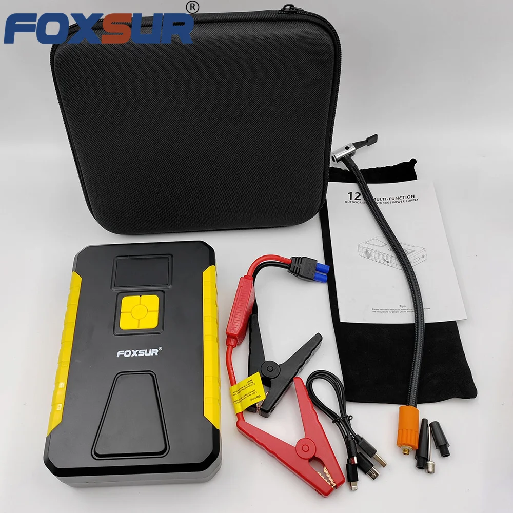Foxsur FJS-950 26800mAh Car Jump Starter Air Pump Portable Air Compressor - Image 6
