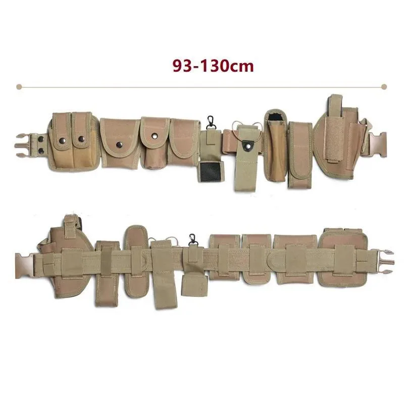 Outdoor Tactical Flashlight Pouch Wear-resistant Sets Multifunctional Utility Kit Belt Hiking Duty Belt Security Duty Belts