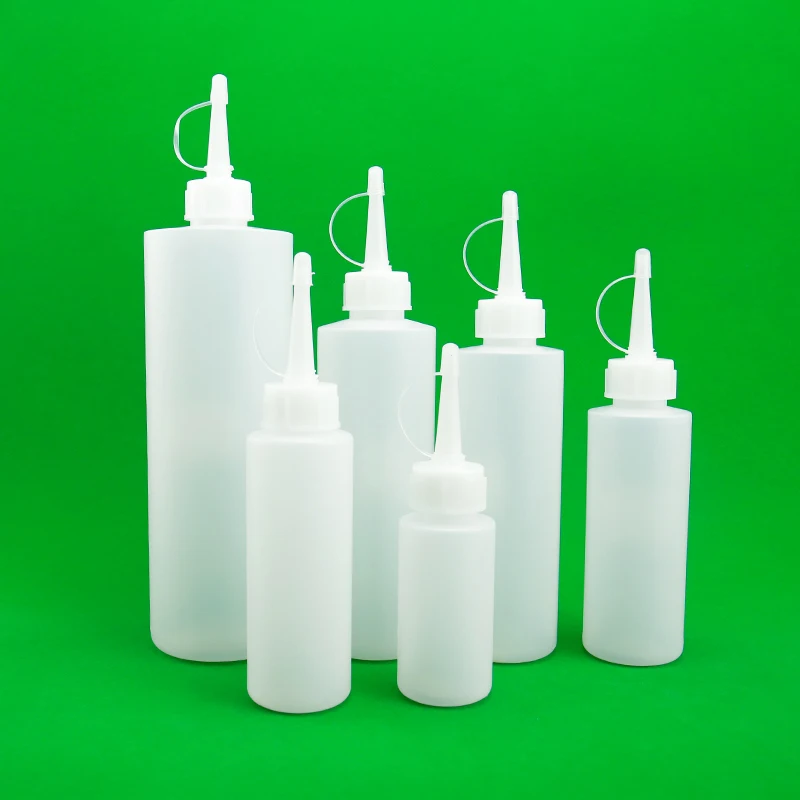 Empty HDPE Plastic Dropper Bottles with Screw Cap Super Glue Packaging in 60ml 100ml 120ml 180ml 250ml 500ml Sizes