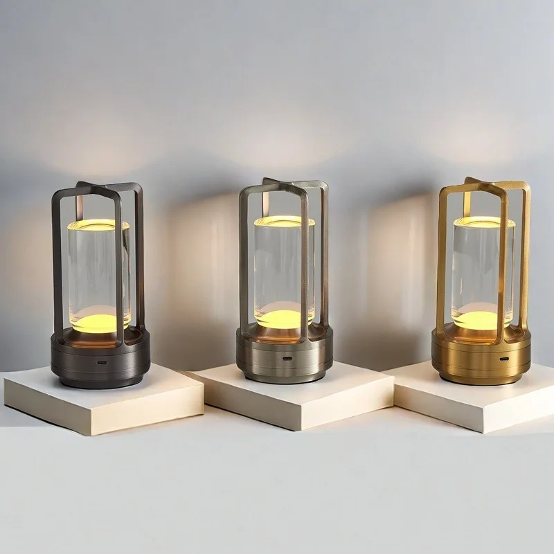 Retro Eye Protection Lamp Type C Rechargeable Light Table Lamp Suitable for Bedroom Outdoor Camping Restaurant Bar Decor