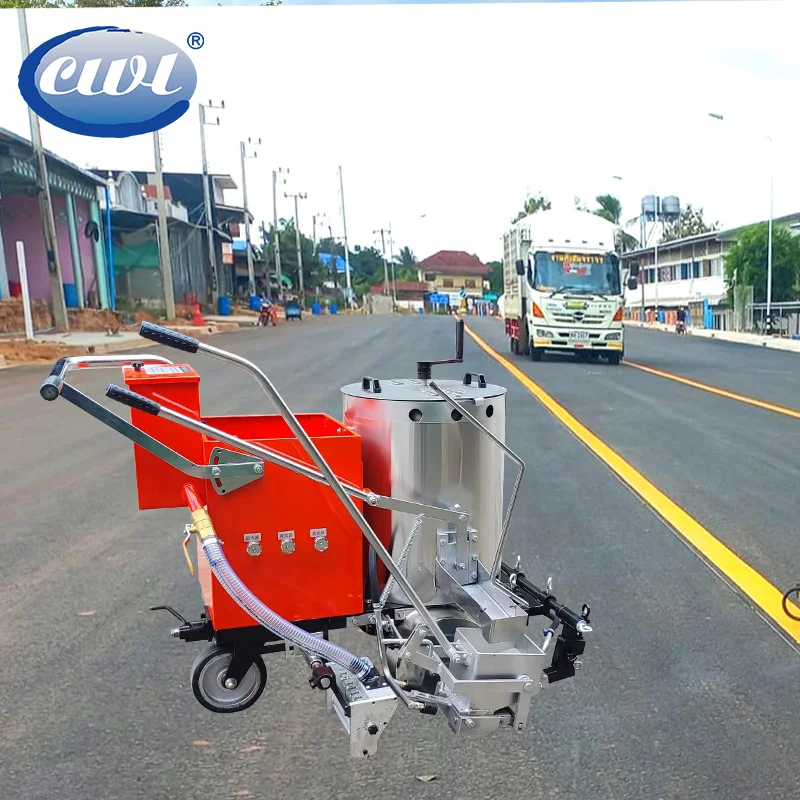 CWL Guangzhou Factory Manual White Line Marking Machine with Pump Engine High Efficiency Thermoplastic Road Line Drawing Machine