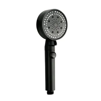Wholesale New Black High Pressure Handheld Shower Head Set With Bracket Stainless Steel Hose Set For Bathroom