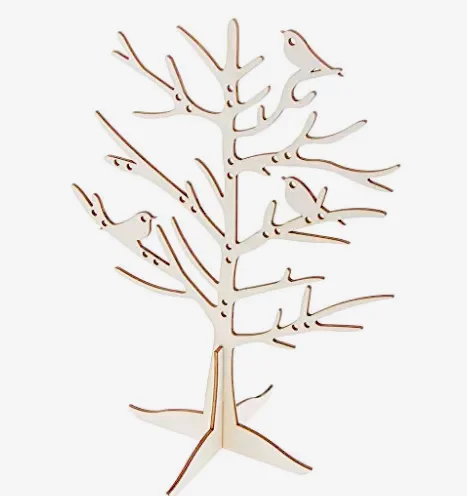 29 Holes Wooden Ornament Display Tree Jewelry Tree Display Stand