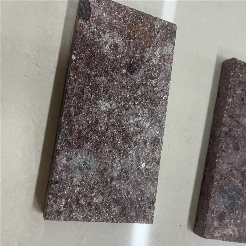 product cheap china red porphyry stone tiles for outdoor floor flamed red granite paving stone brown granite steps-2