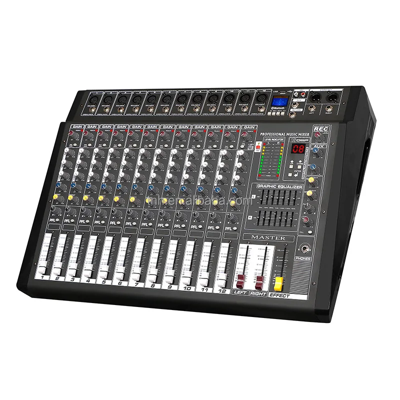 TNH PMX808D-USB Audio Mixer - 12 Channels, Professional Control
