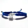 Bracelet trèfle à quatre feuilles [bleu foncé]