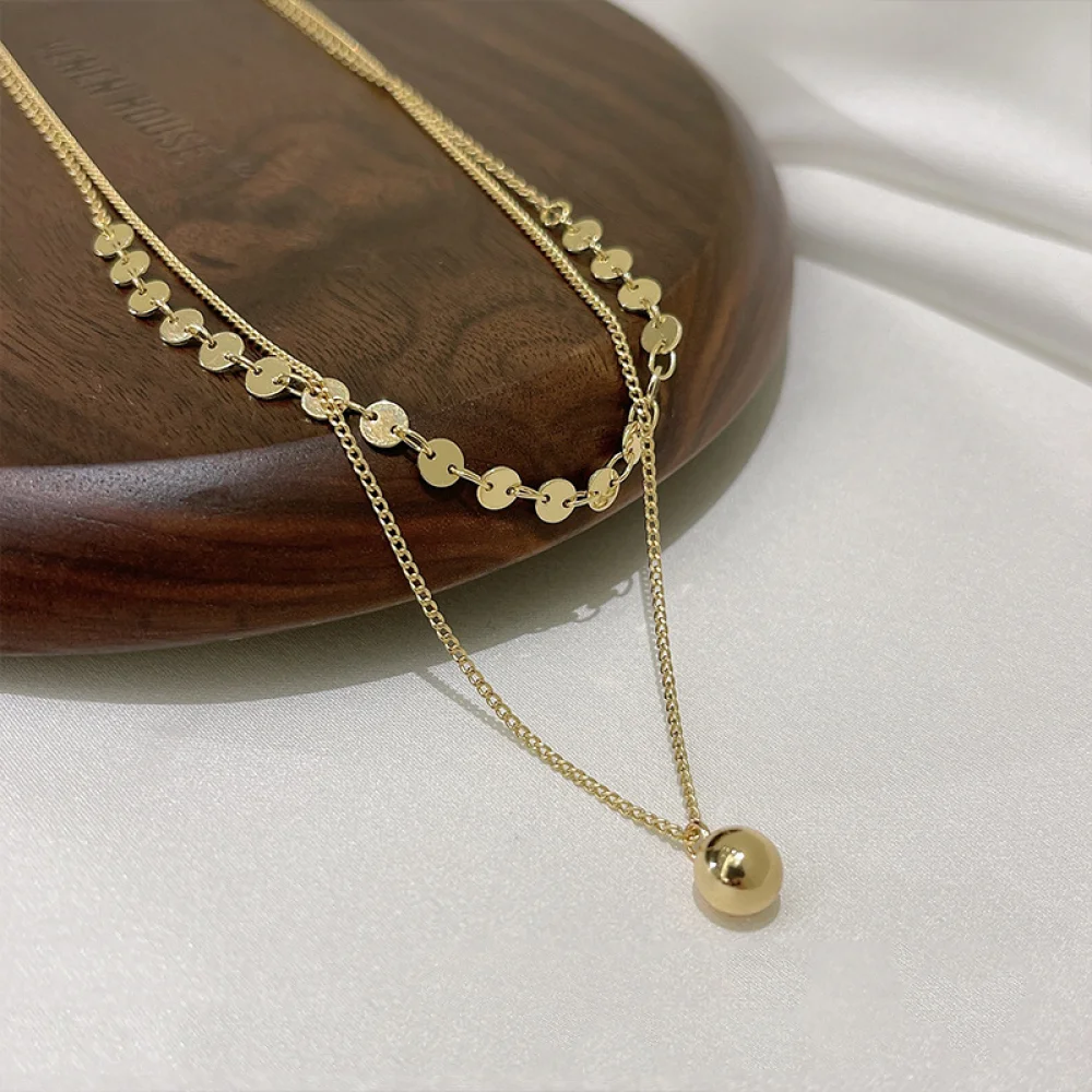 Two Layer Coffee Bean Chain Big Ball 