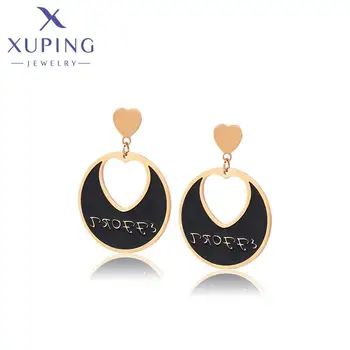 98413 XUPING Jewelry Rose Gold Color Unique Design Stainless Steel Drop Earrings Fashion Jewelry Earrings