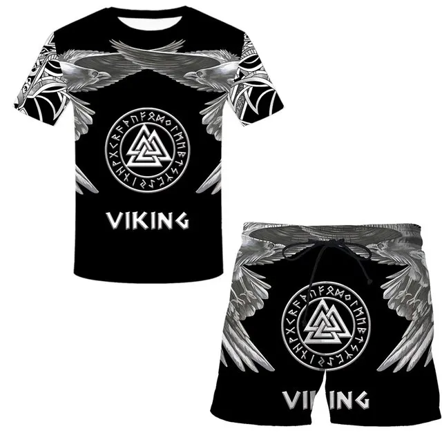  Men Odin 3D Tattoo Print Quick Drying Viking T-Shirt Short  Sleeve Tees,Black,3XL : Clothing, Shoes & Jewelry