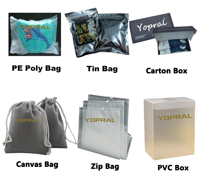 Yopral Golf Head Covers Elephant Texture Embroidery Synthetic Pu