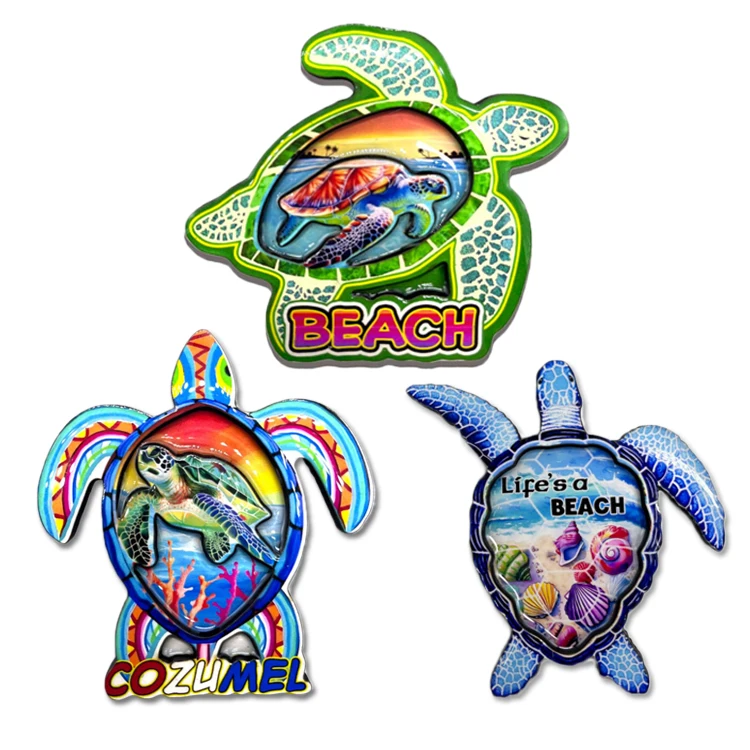 Souvenir Magnet Bahamas 14x14 Cm - Kühlschrankmagnet Acryl Karibik Deko