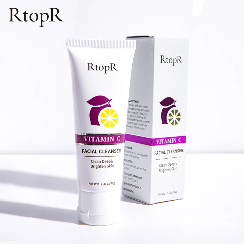 New Product RTOPR Clean Deeply Brightening Skin Vitamin C Whitening Facial Cleanser