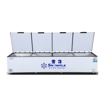Top-freezer Refrigerators Ice Cabinet Commercial Horizontal Refrigerator Deep Chest Refrigerator Freezer with Large Capacity