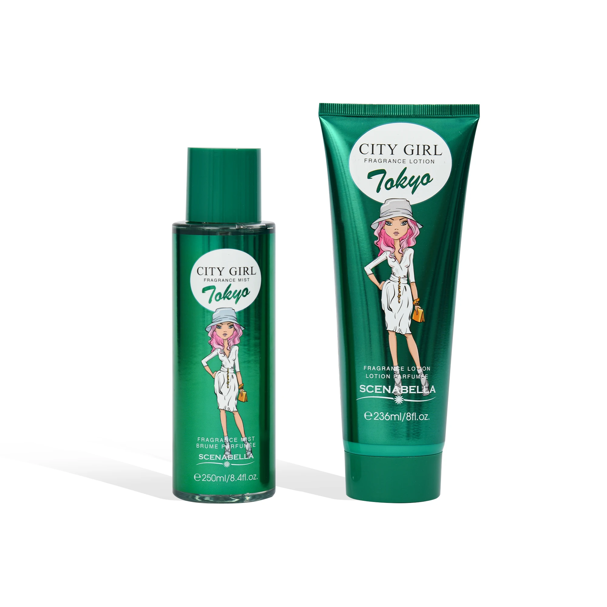 Wholesale City Girl 250ML Body Mist +236ml Body Lotion High Quality Body  Spray and Lotion Deodorant SG0071-SG0074 - Main Image