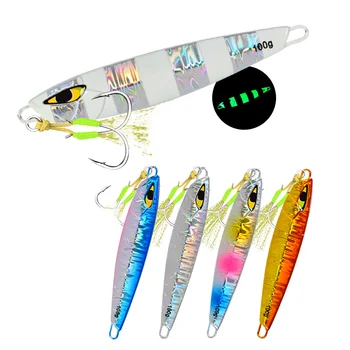 Palmer 30g Shore Casting Glow Jigging Lure Luminous Slow Pitch Saltwater Metal Fishing Jigs Printed Swivel Hook – Metal Jig – view 2