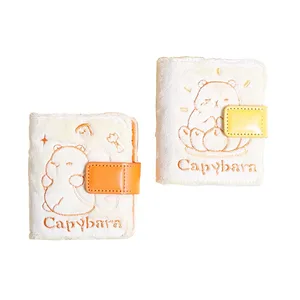 warm  Custom mini Cute Soft Touch Cartoon Capybara Journal Diary  furry fluffy loose-leaf  Notebook