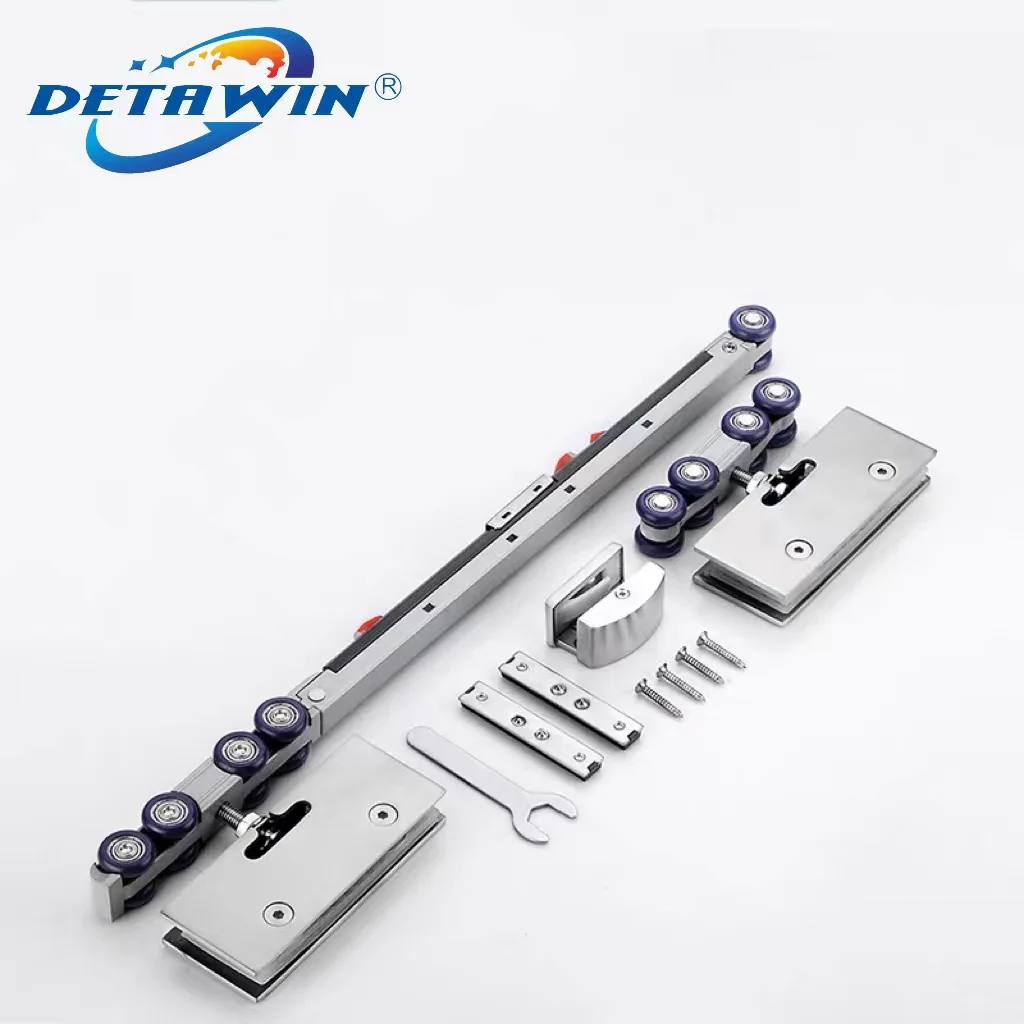 Good Derformance Frameless Tempered Glass Sliding Door Fitting Bathroom