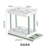 Double-layer pull-out shelving unit K2031 Green - 15CM