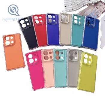 Three-in-one transparent border solid color Stylish design and anti-fall mobile phone case For iPhone 14pro max