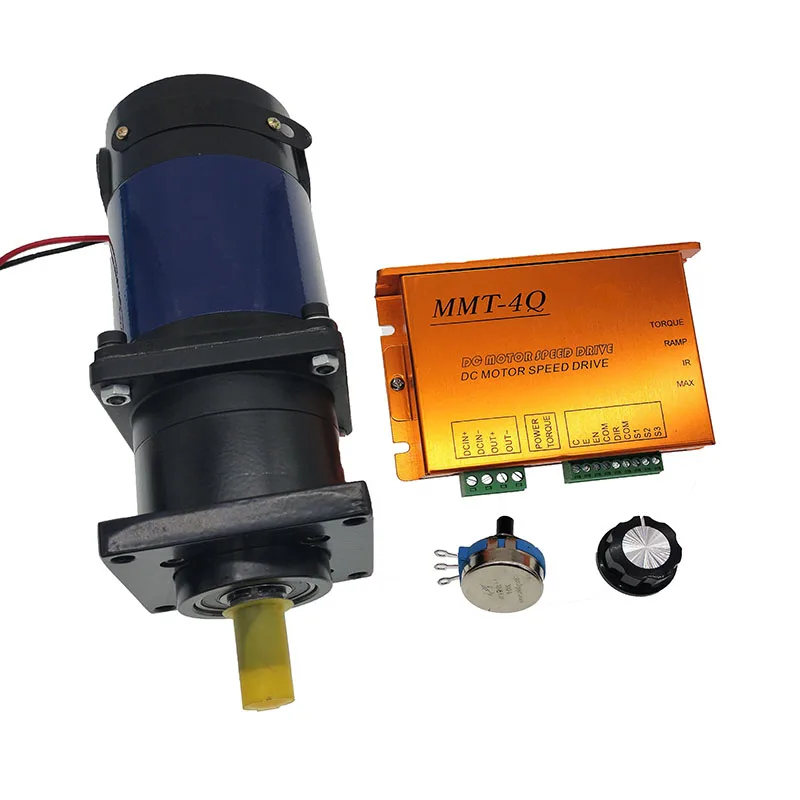 Small Size Gear Motor Rpm Dc 24 Volt 50W 70W 187Rpm 1:16 Reduction Ratio With Brushed Motor Controller
