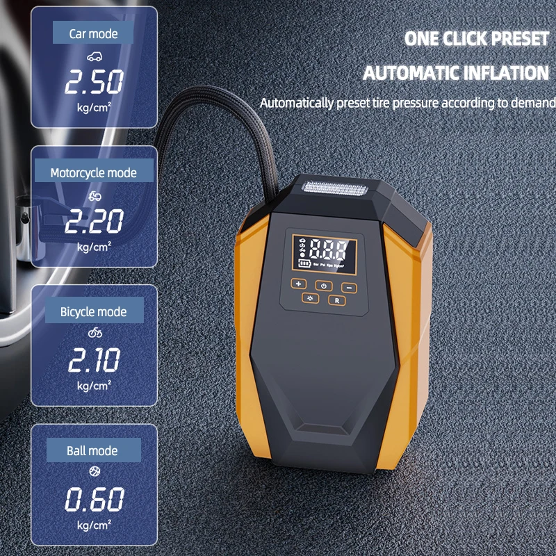 PCMOS Portable Digital Air Compressor Car Tyre Inflator Air Pump Wholesale Price Made of Durable Plastic - view 6