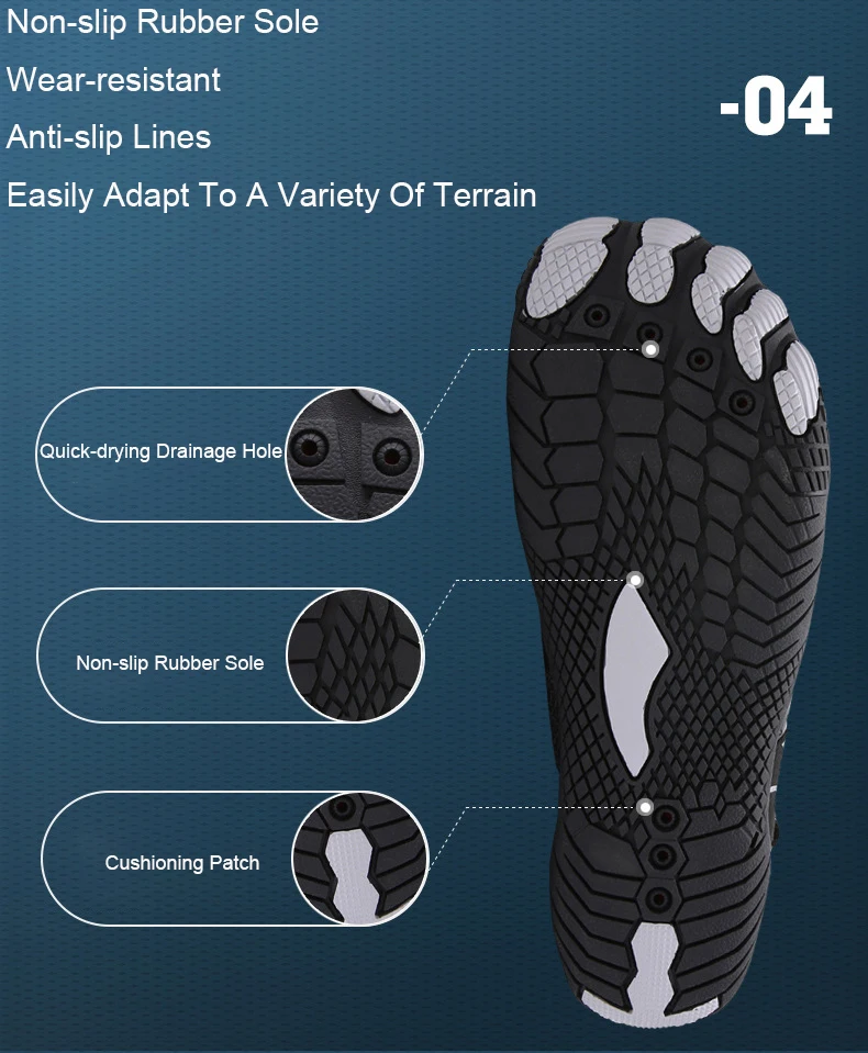 Anti Slip 5 Fingers Seaside Ocean River Kayaking Creek Shoes Quick Dry Barefoot Wading Swim Water Sport Beach Aqua Shoes