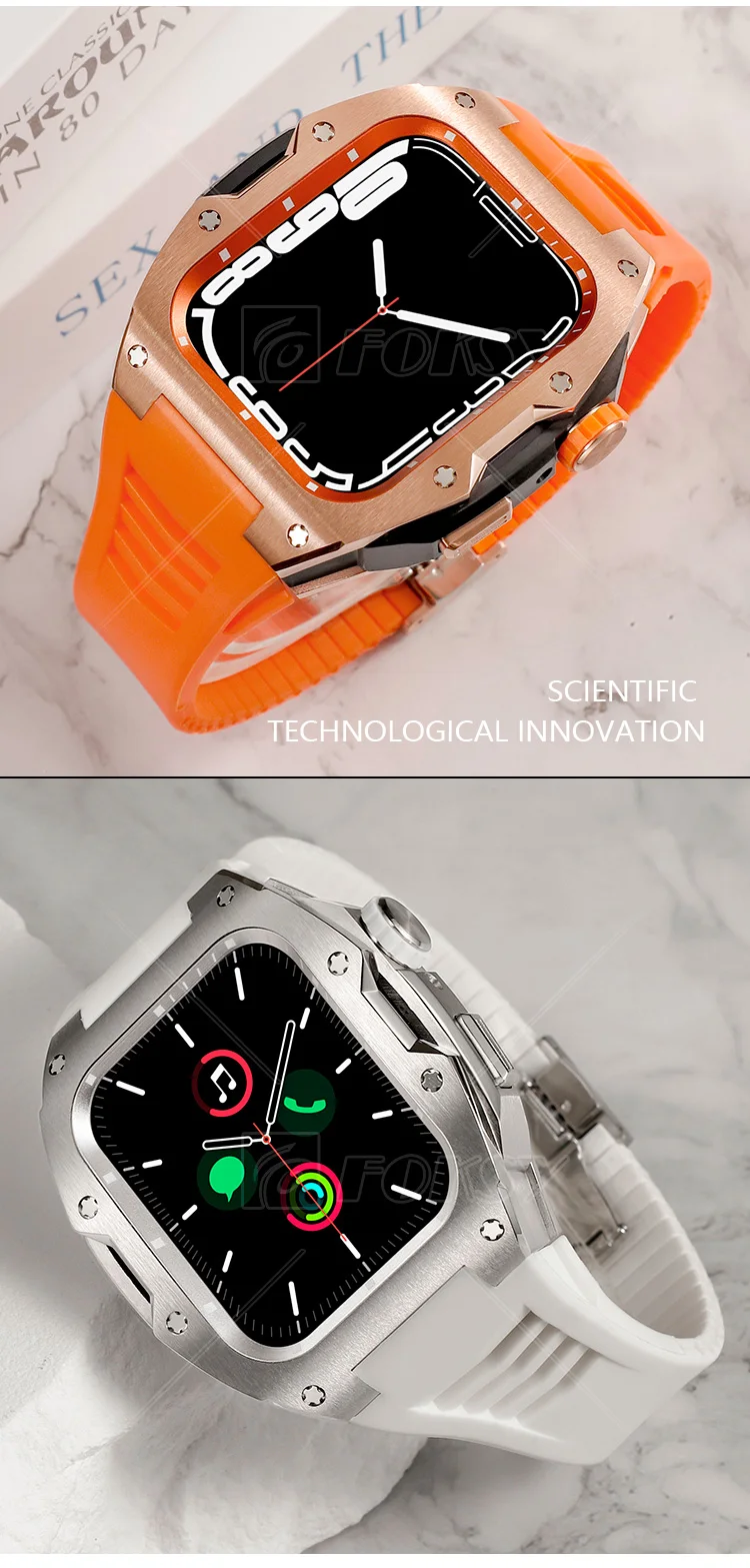Stainless Steel Ultra Metal Smart Watch Case Cover Luxury For Apple