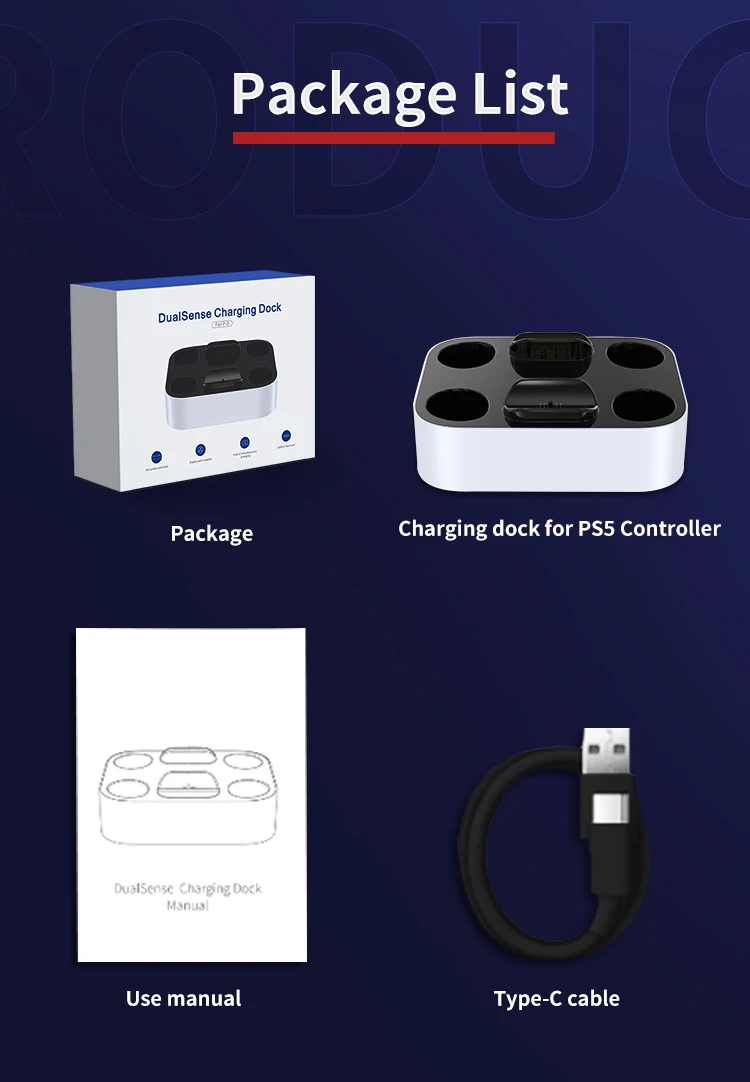 2023 Best Selling Dualsense Charging Station For Ps5 Controller