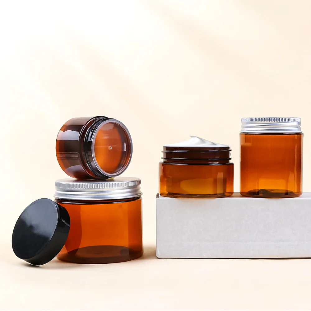 In Stock 68mm Plastic Pet Food Grade Jar With Aluminum Lid 150ml 180ml