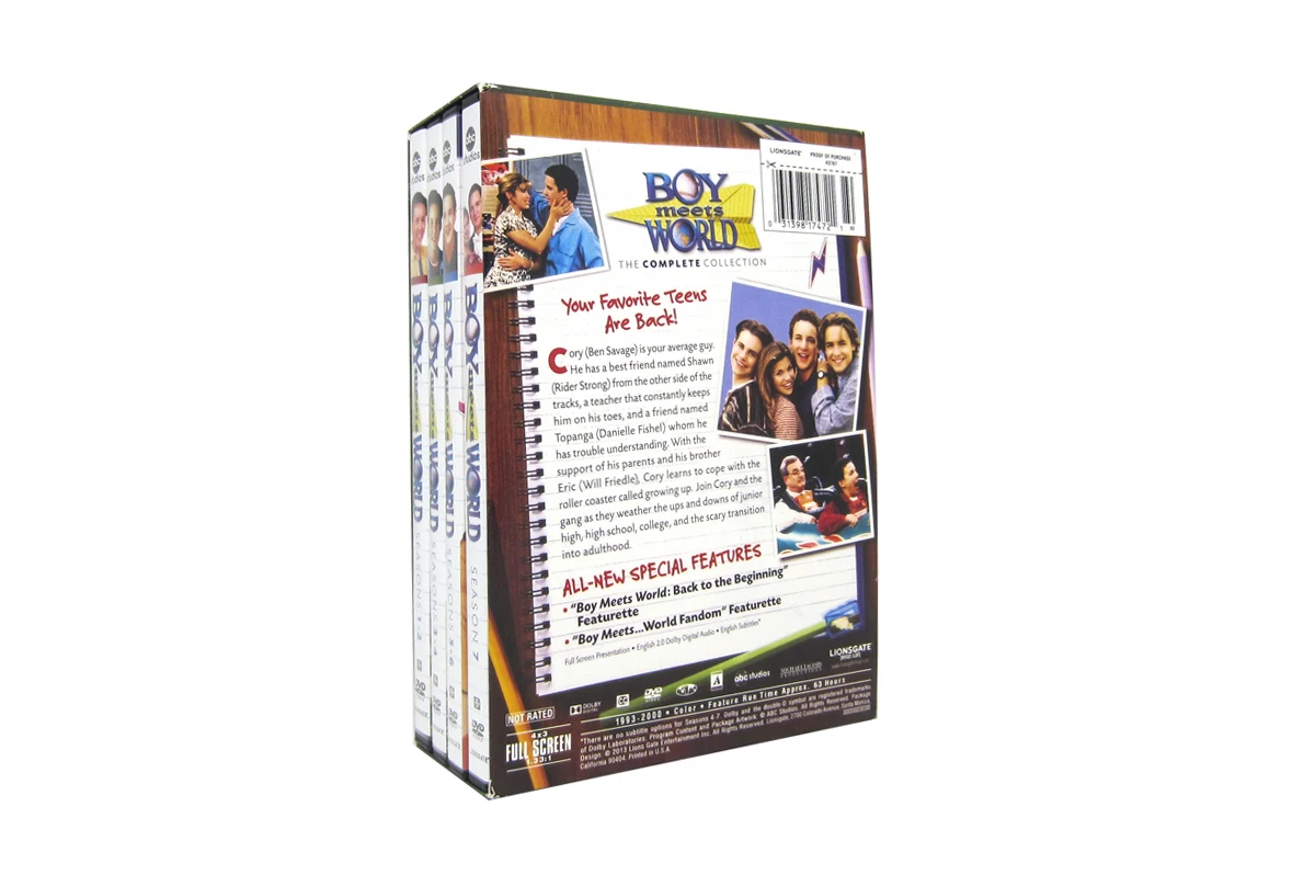 Boy Meets World Season 1-7 the Complete Series 22 Disc Factory Wholesale  Hot Sale DVD Movies TV Series Boxset CD Cartoon Blueray, image size:1200x798