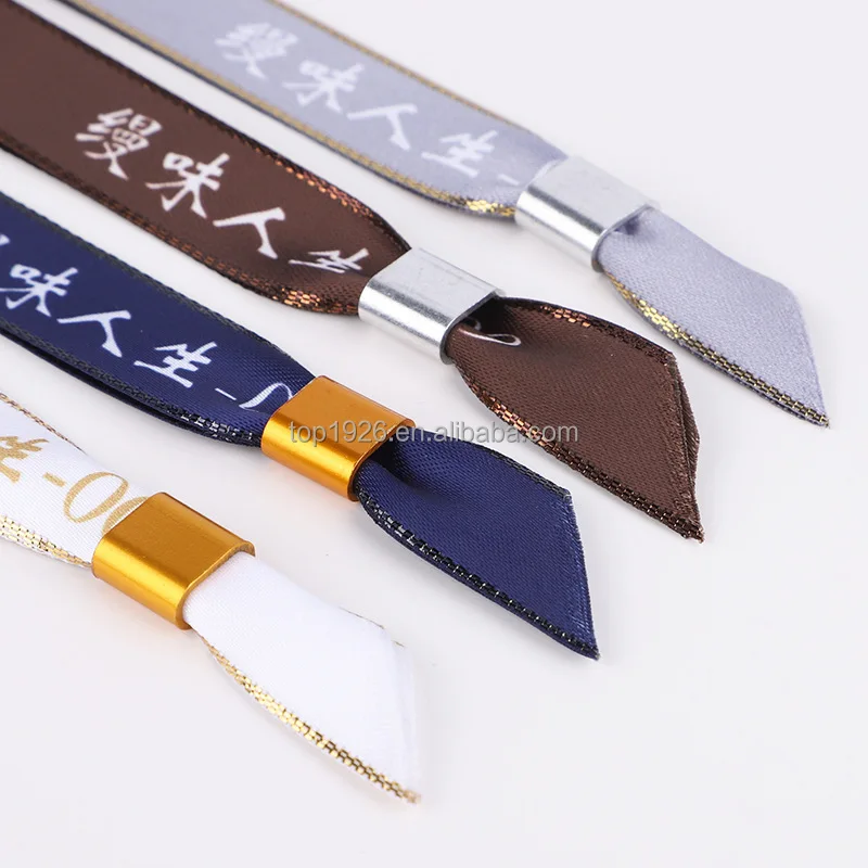 Custom Pantone Color Fabric Festival Event Wristband Clasp Buy Custom