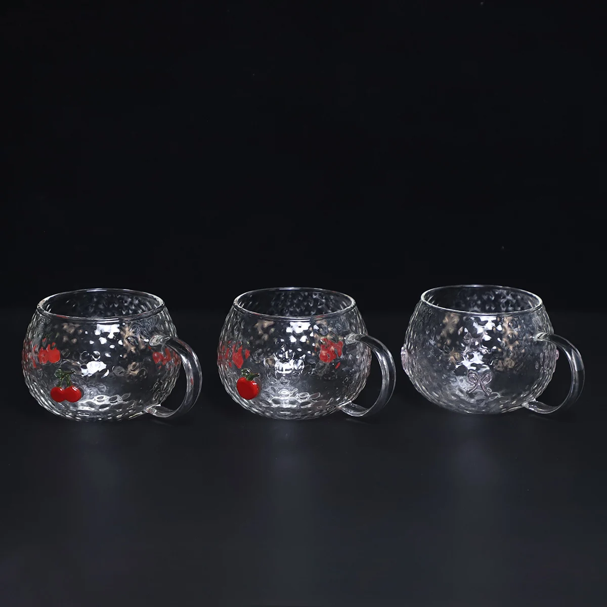 High Borosilicate Glass Mug Handle with Color Heat Resistant Tea Glass for Coffee Gift Promotion Drinking Glass Cup Glassware