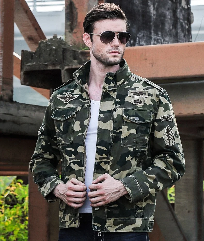Spot Fashion Men's Jackets Camouflage Streetwear Handsome Youth Boys  Teenagers Jacket and Pants