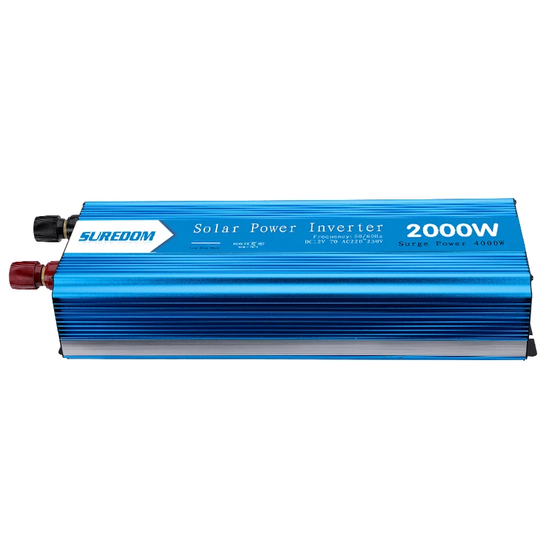 SUREDOM 2000W Pure Sine Wave Inverter DC 12V 24V to AC 220V Voltage Converter