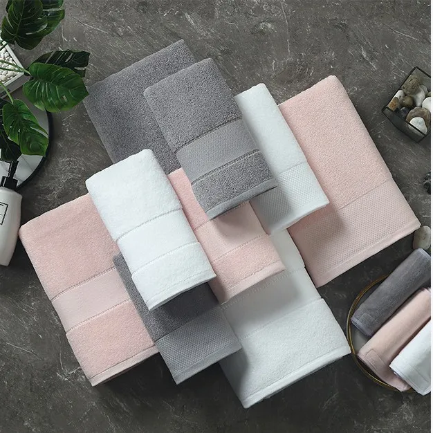 Cotton Bath Towel 80*190cm Ultra Soft Quick Drying Thicken Hotel