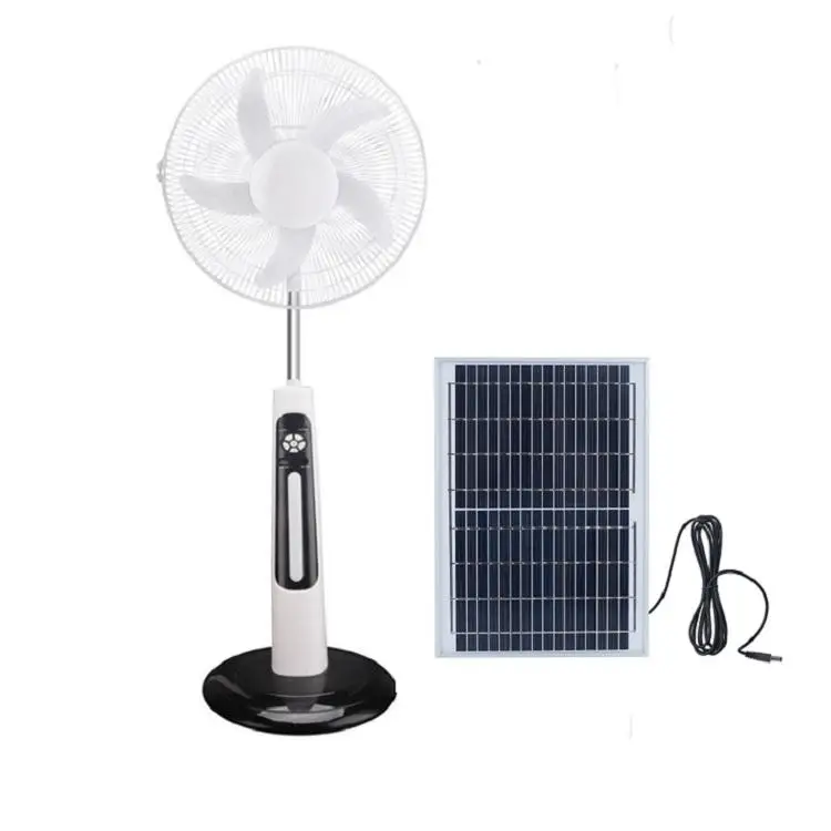 Household Floor Smart Electric Rechargeable Solar Stand Fan Outdoor Solar Fans With Solar Panel