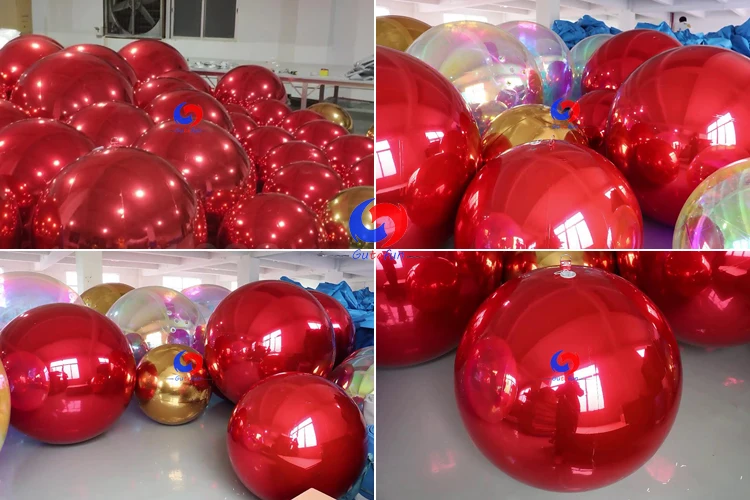 red mirror balls